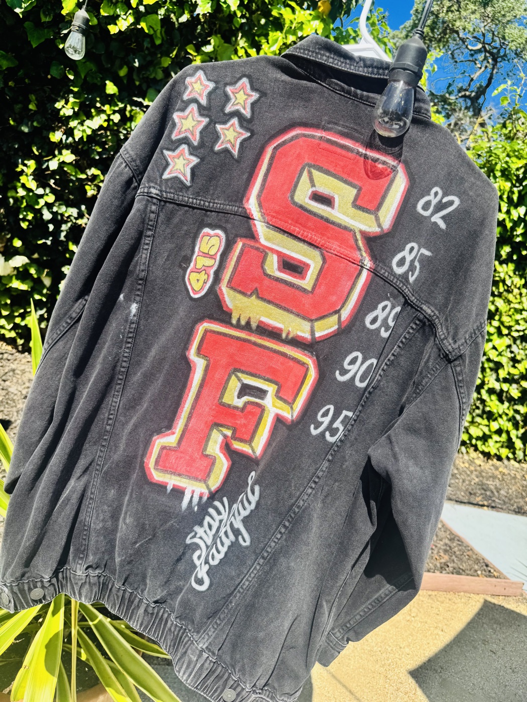SF jacket hanging